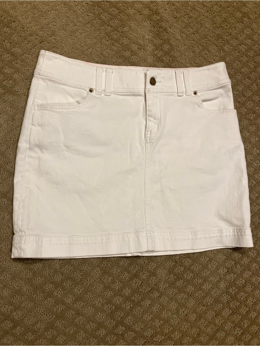Lilly Pulitzer White Denim Mini Skirt